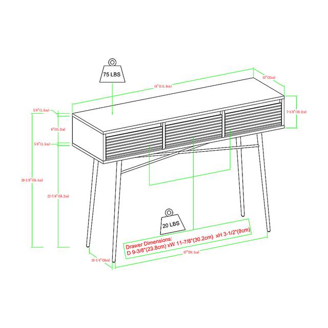 Amesite Birch Sofa Table - Thumbnail - Image 8