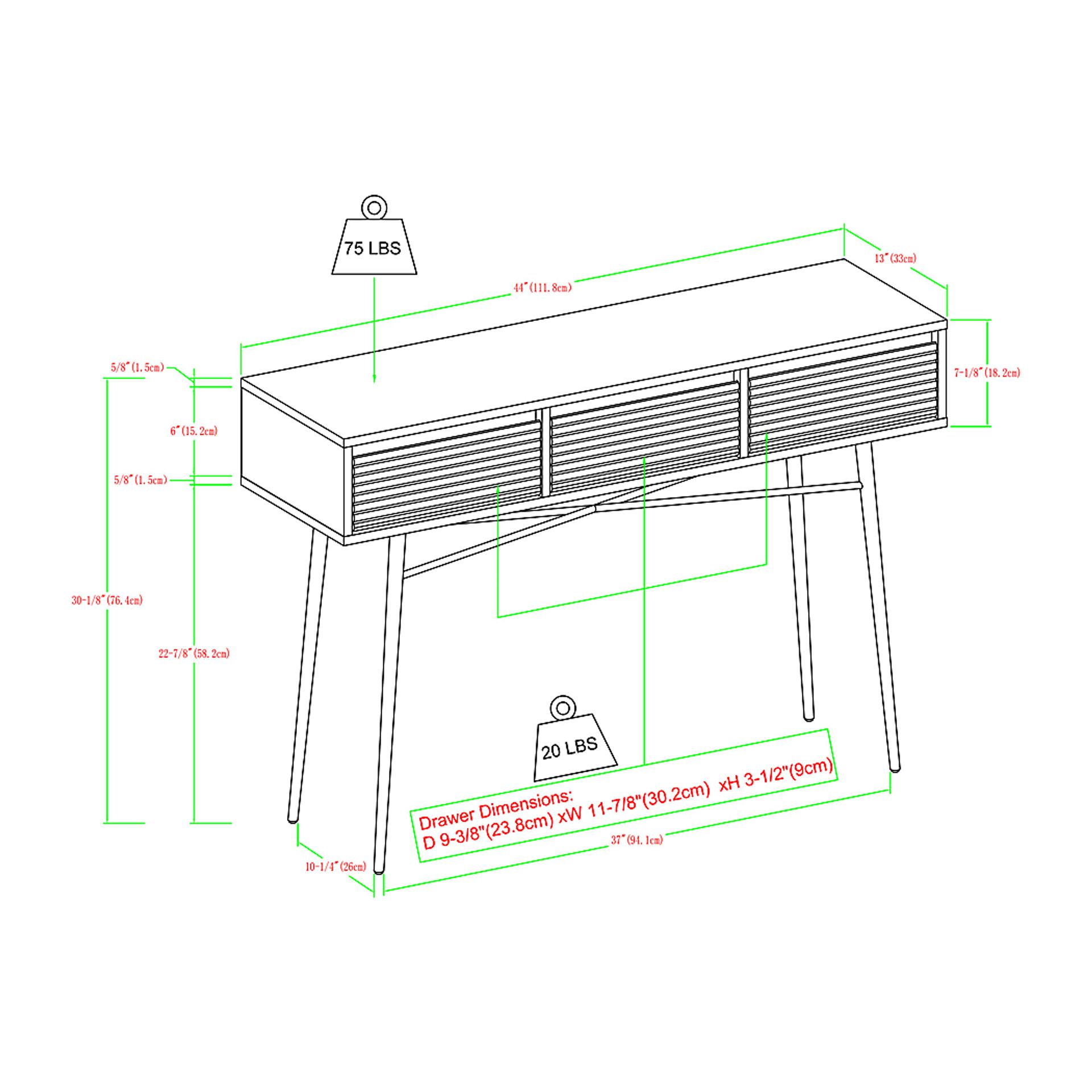 Amesite Birch Sofa Table - Image 8