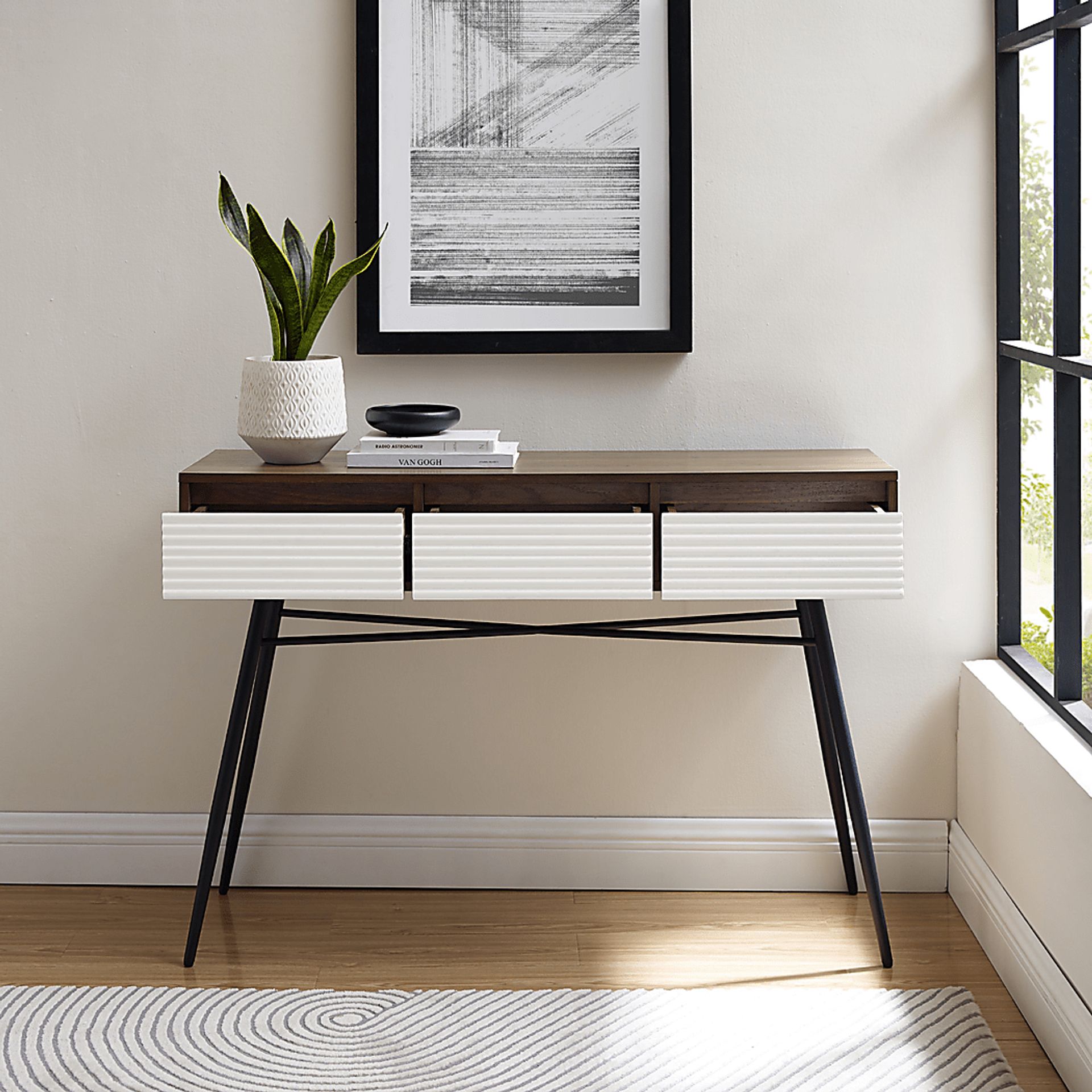 Amesite Walnut Sofa Table - Image 5