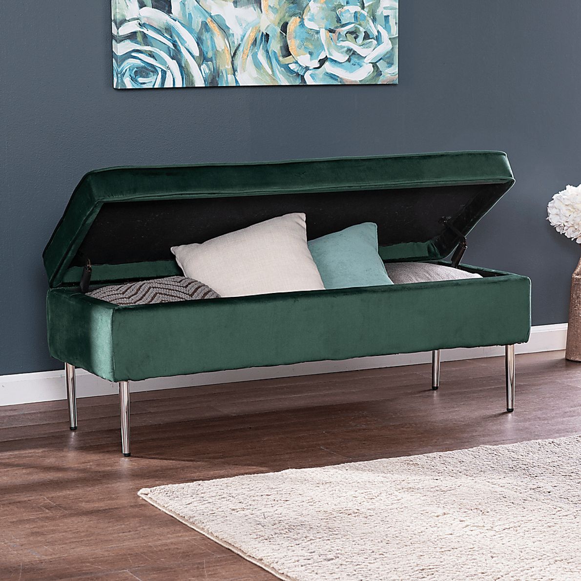 Ameswood Green Accent Bench