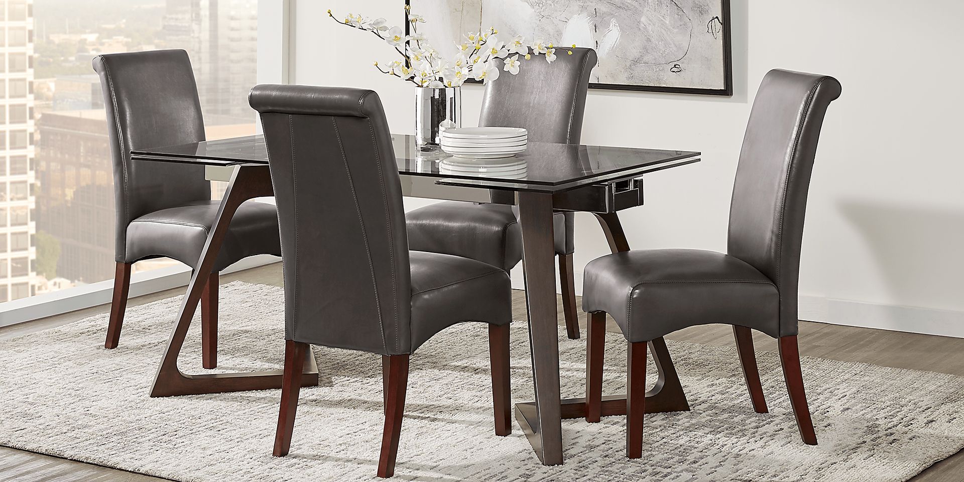 Amhearst Brown 5 Pc Rectangle Dining Set - Image 1