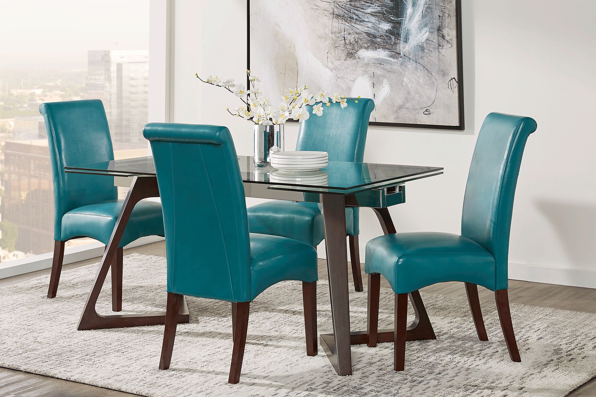 Amhearst Brown 5 Pc Rectangle Dining Set - Image 1