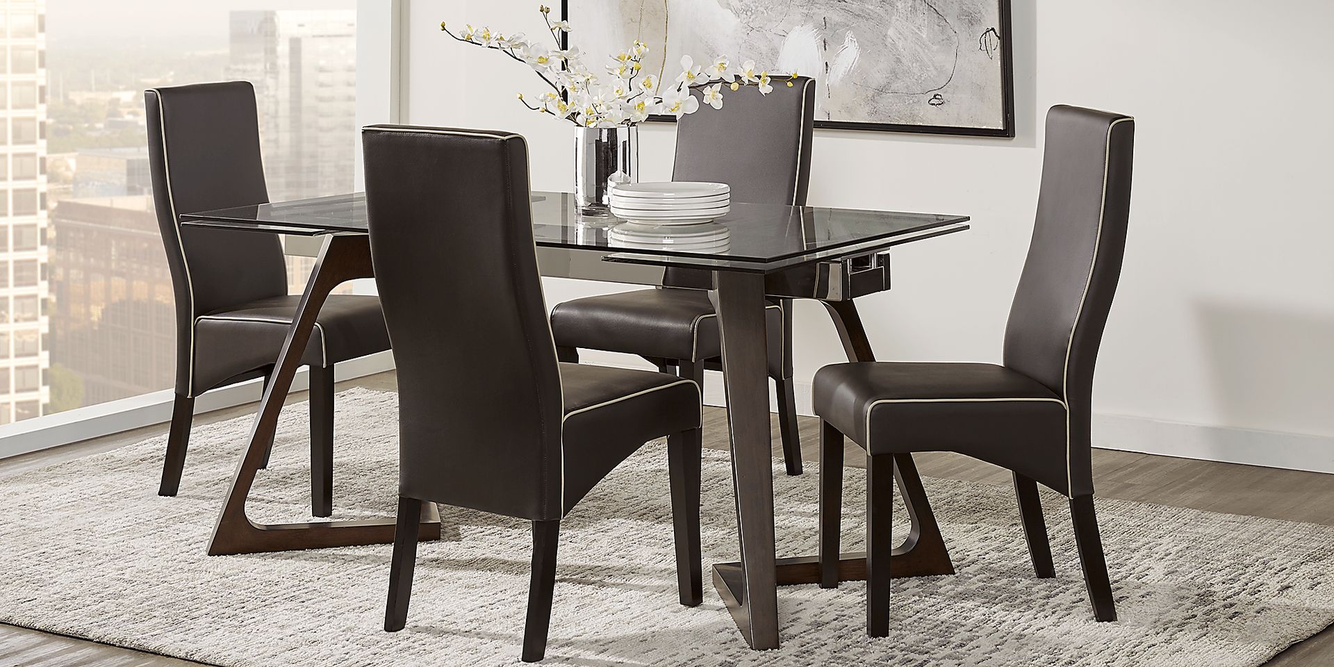 Amhearst Brown 5 Pc Rectangle Dining Set - Image 1