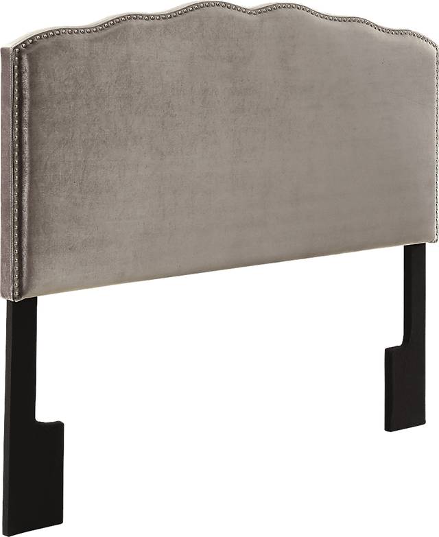 Amia Silver Queen Upholstered Headboard - Thumbnail - Image 2
