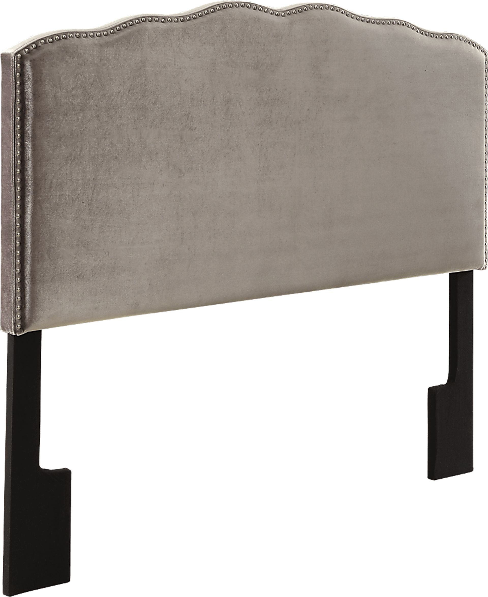 Amia Silver Queen Upholstered Headboard - Image 2