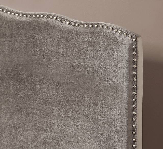 Amia Silver Queen Upholstered Headboard - Thumbnail - Image 3