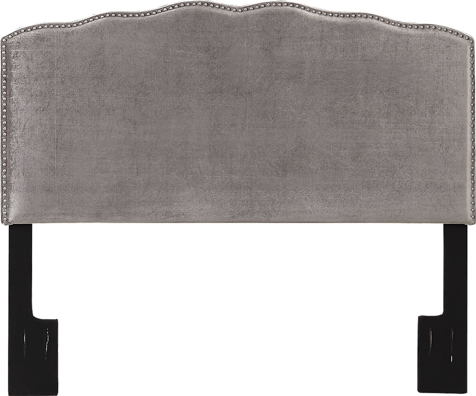 Amia Silver Queen Upholstered Headboard - Image 1