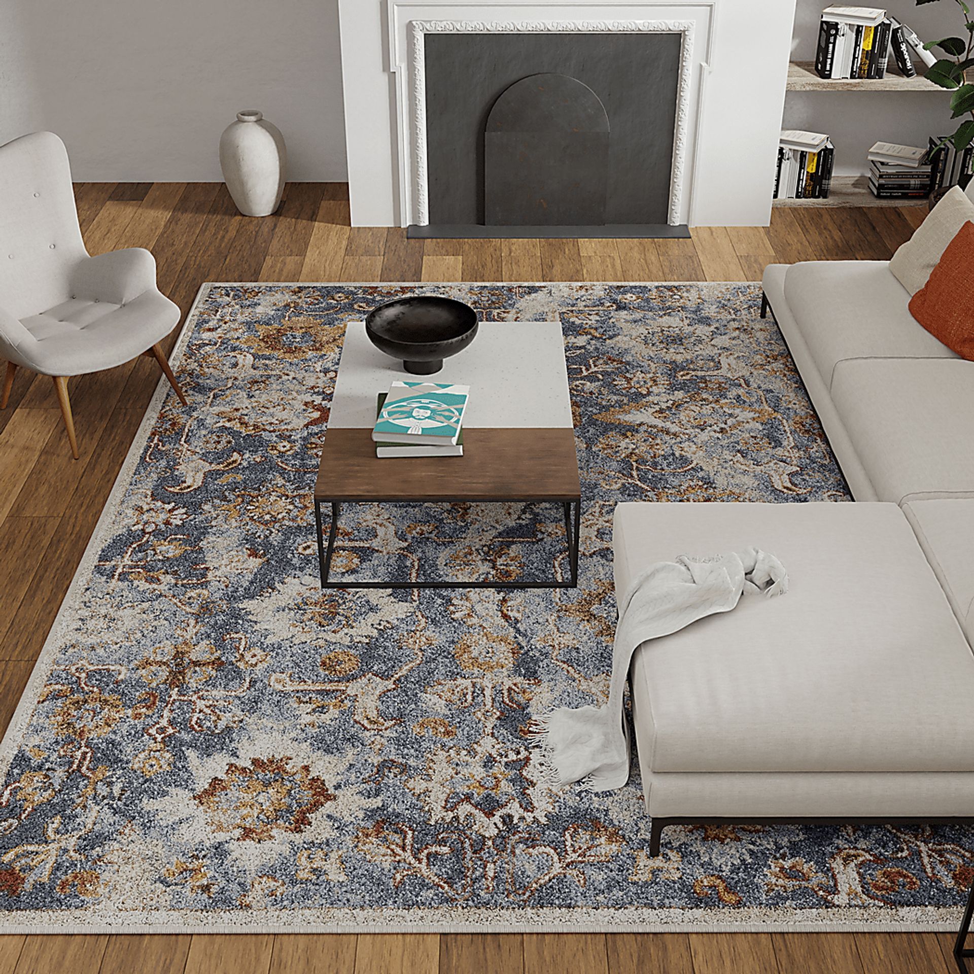 Amibell Blue 5'3 x 7'3 Area Rug - Image 2
