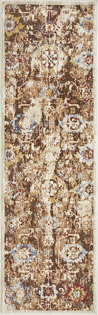 Amibell Brown 2' x 6'7 Runner Rug