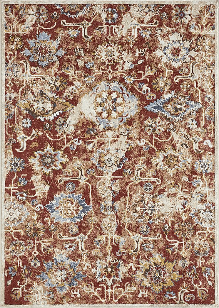 Amibell Orange 5'3 x 7'3 Area Rug