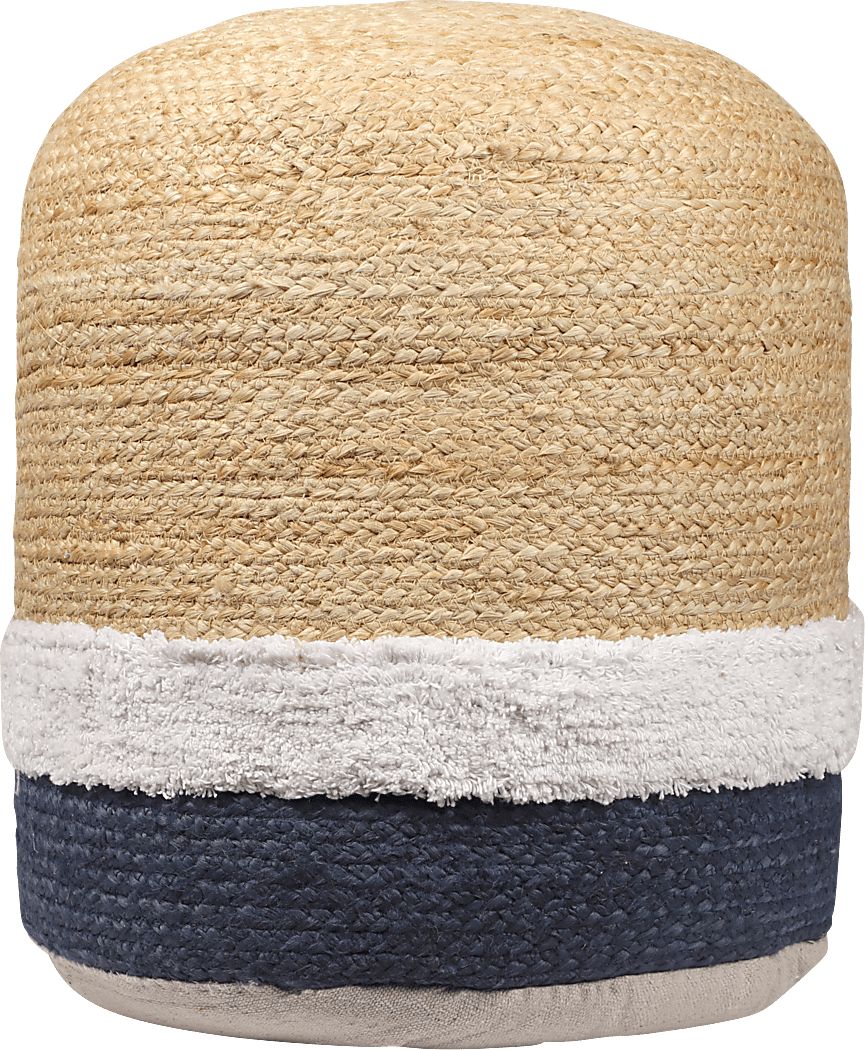 Amiden Natural/Navy Pouf