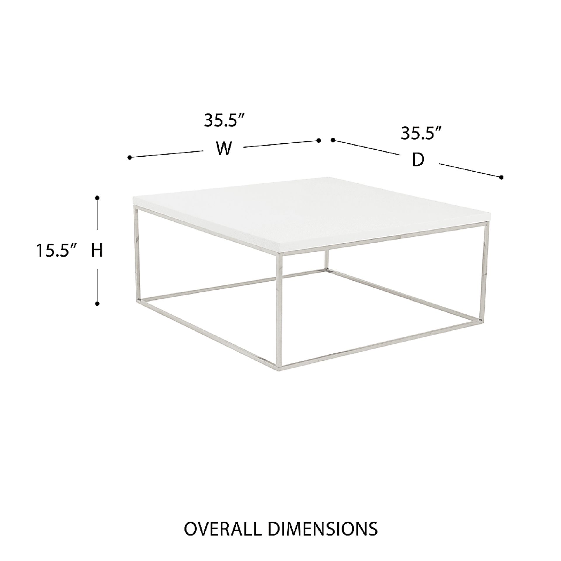 Amiebleu I White Cocktail Table - Image 6