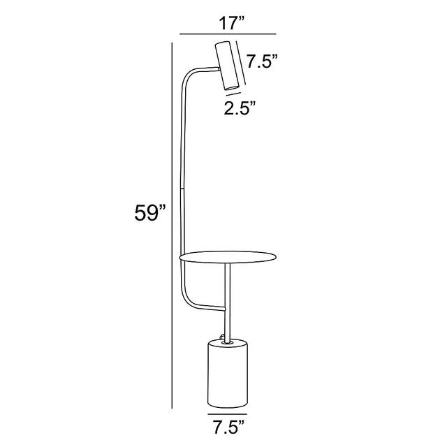 Amiee Court Black Floor Lamp - Thumbnail - Image 4