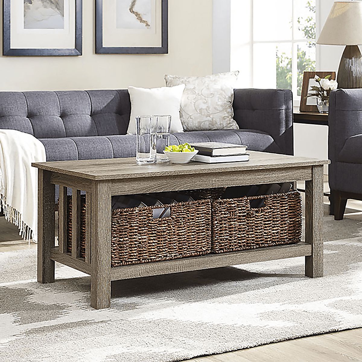 Amilly Brown Dark Wood Cocktail Table | Rooms to Go