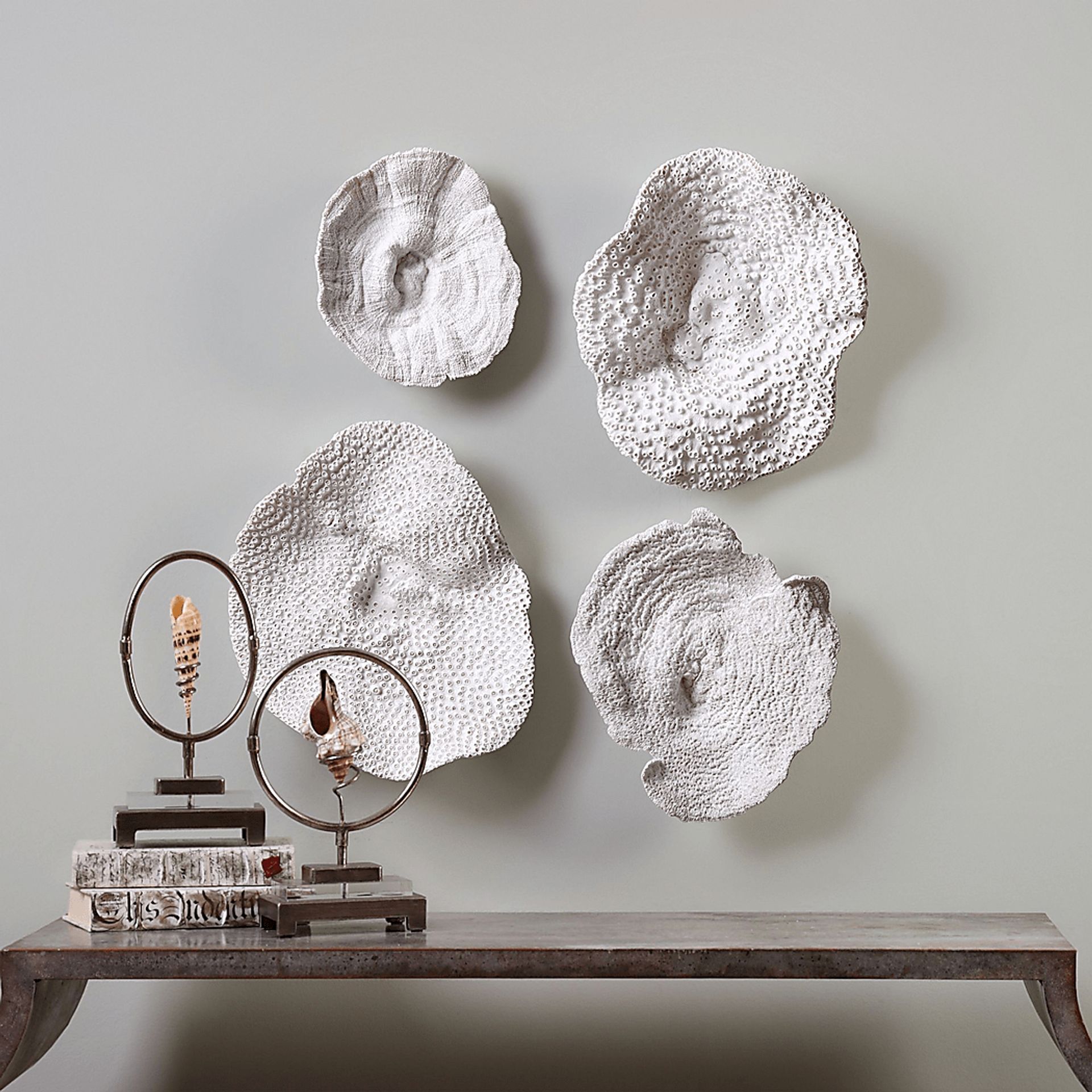 Amirah White Wall Decor, Set of 4 - Image 2