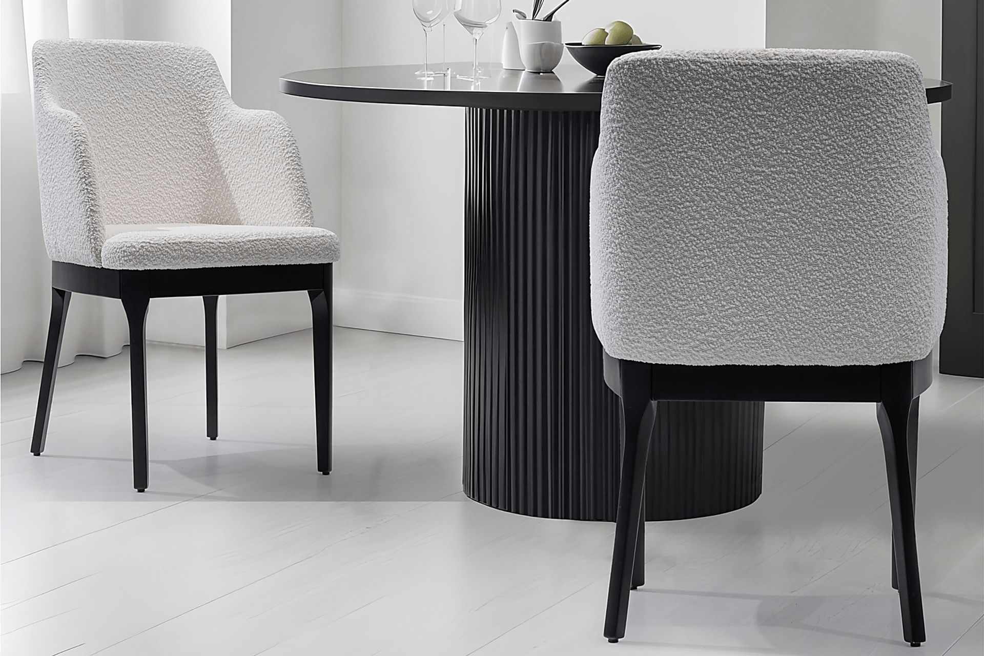 Amish White Side Chair - Image 2