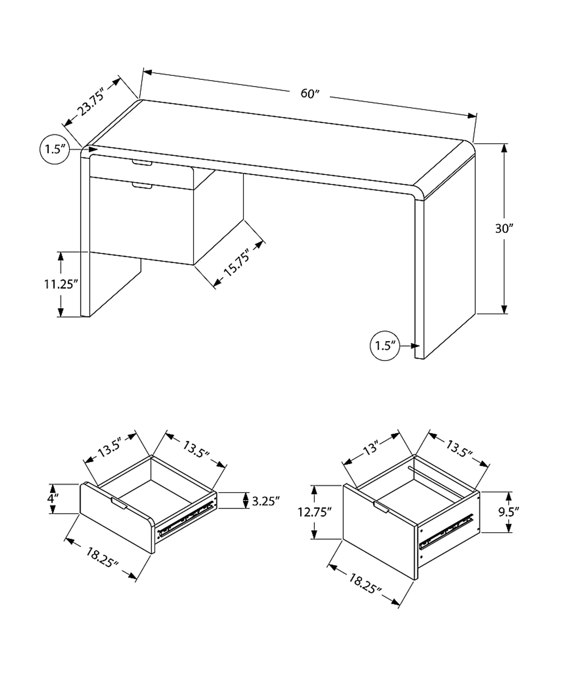 Amleht White Desk - Image 12