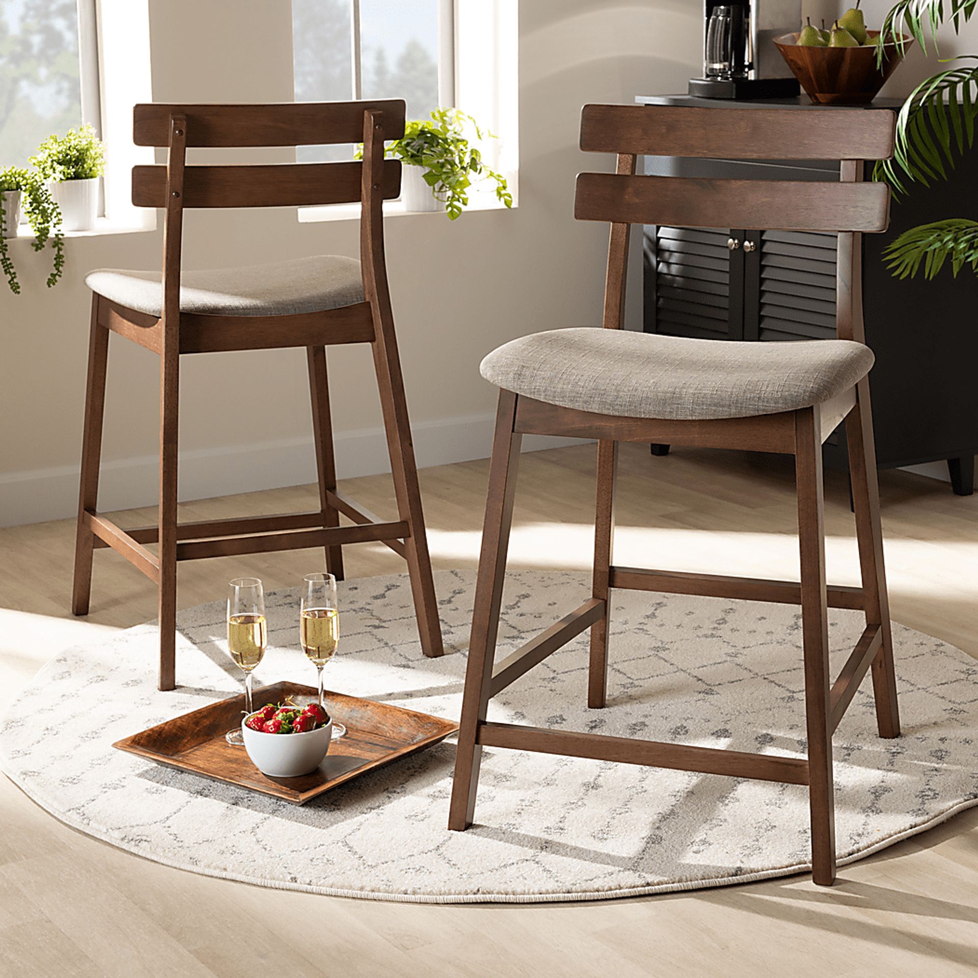 Ammerse Light Gray Counter Stool, Set of 2 - Image 7