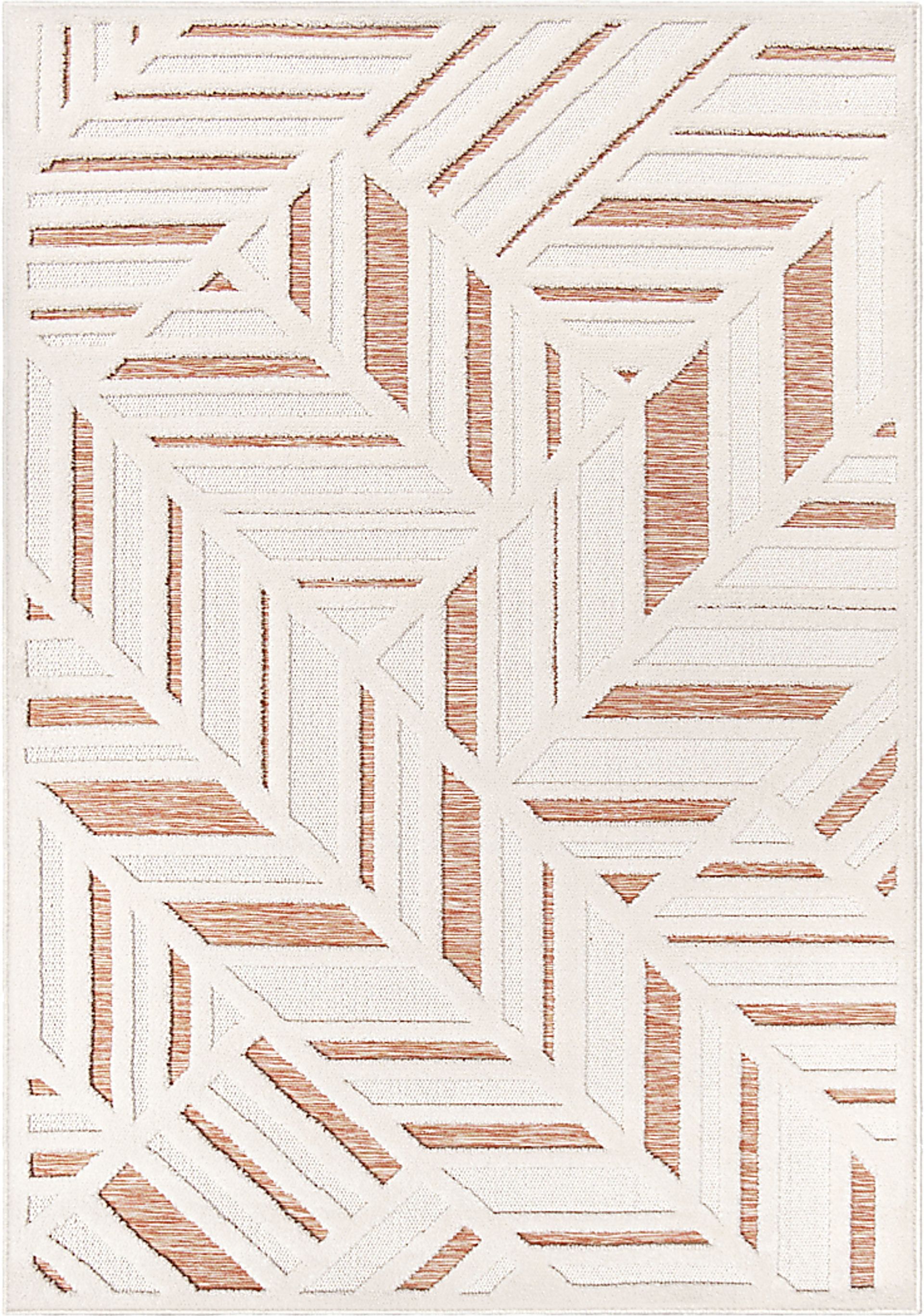 Ammie Orange 5'3 x 7'6 Rug - Image 1
