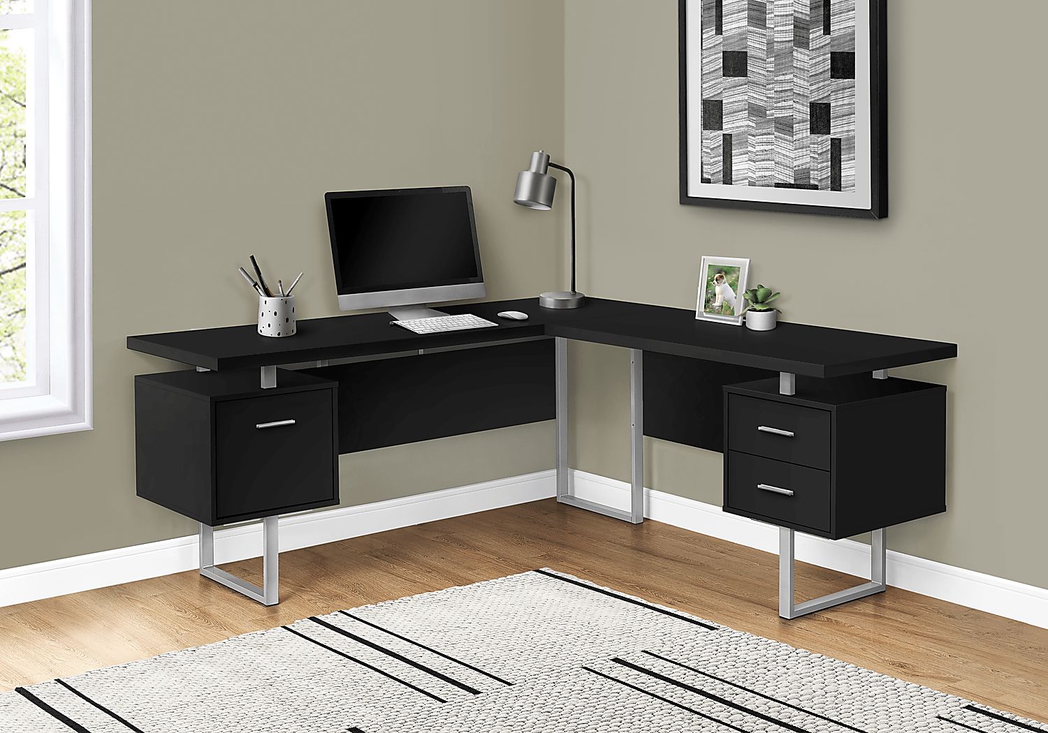 Ammonett Black Desk - Thumbnail 2