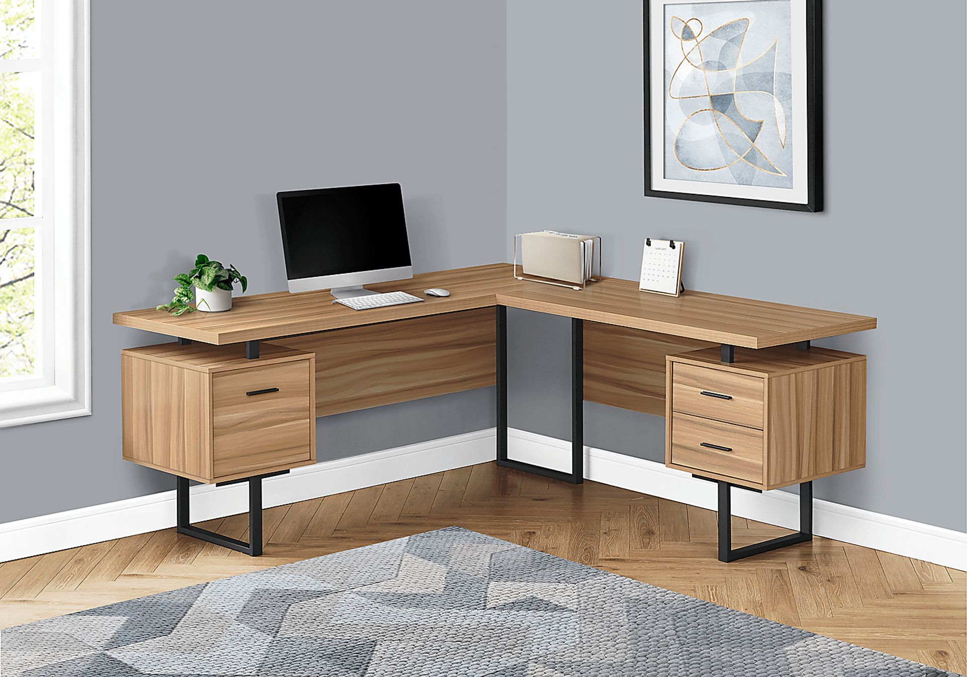 Ammonett Brown Desk - Image 2