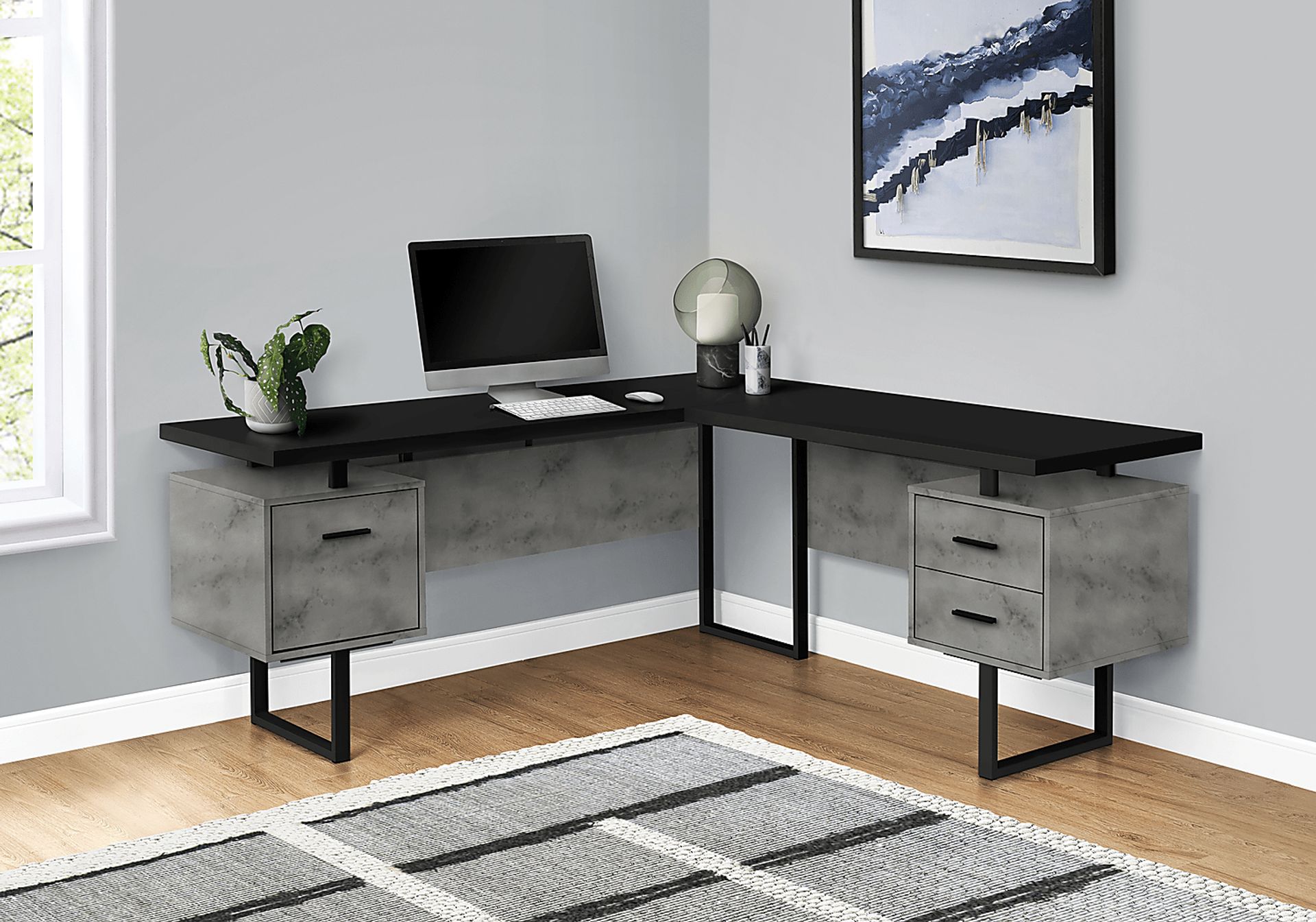 Ammonett Gray Desk - Image 2