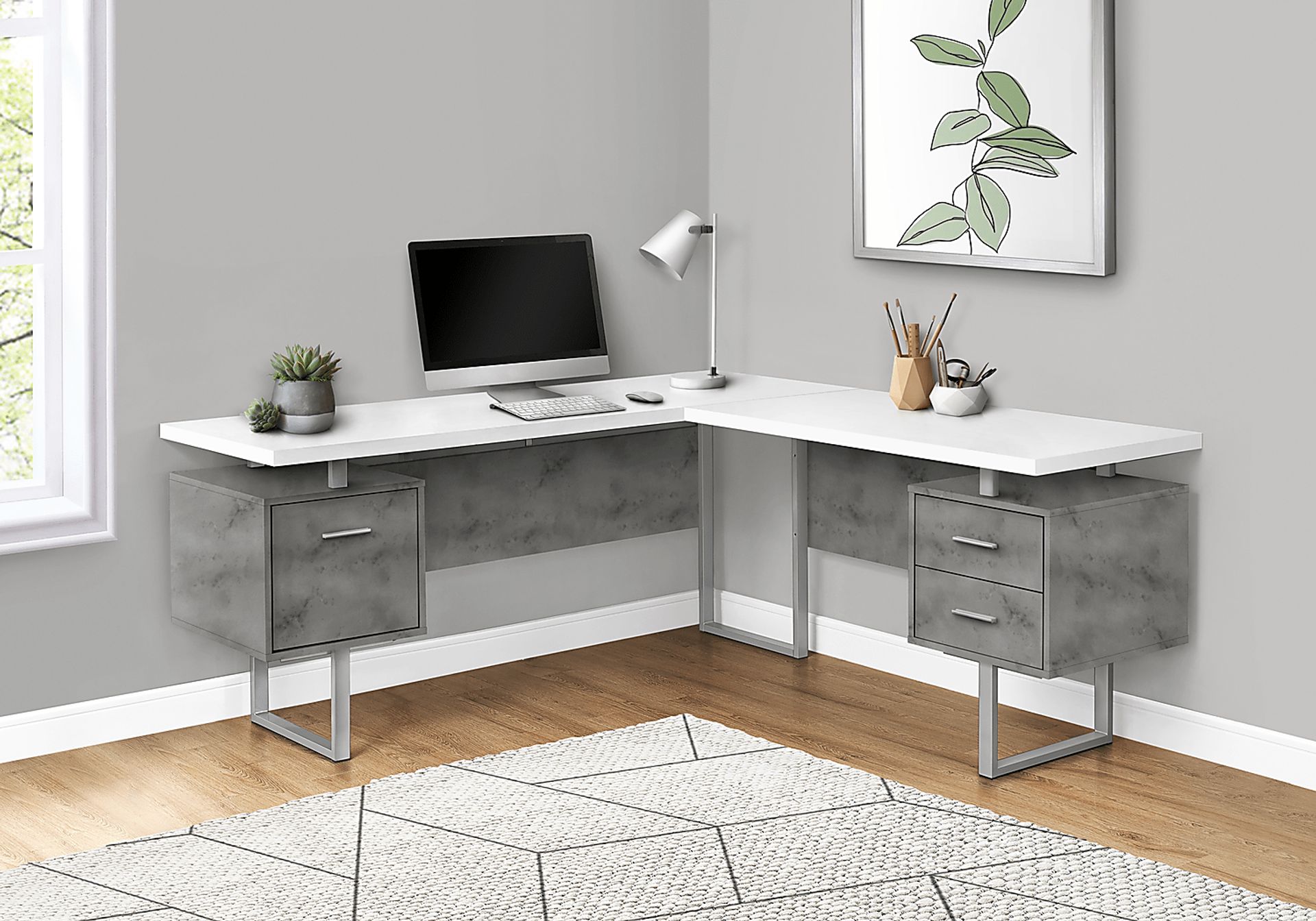 Ammonett Silver Desk - Image 2