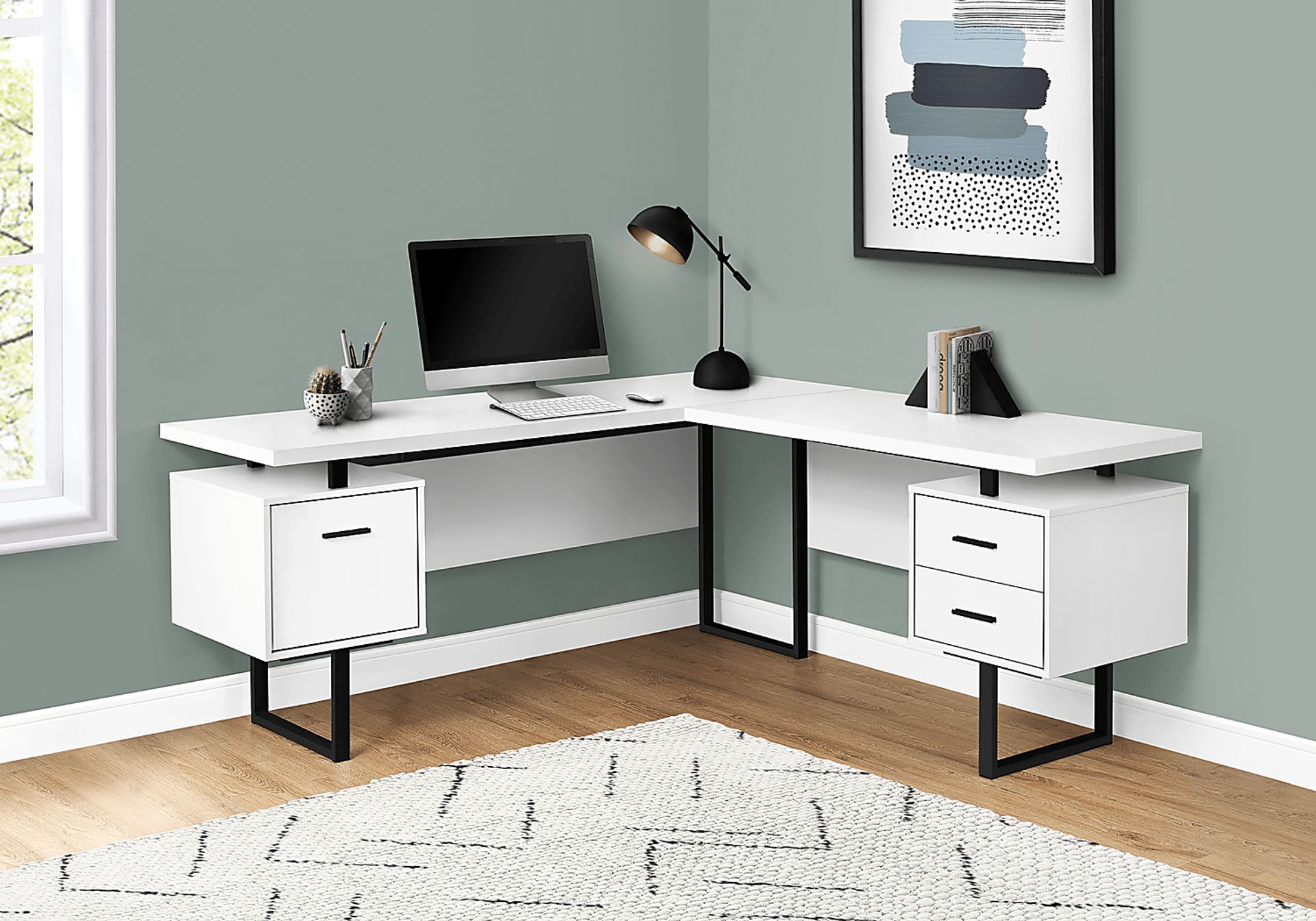 Ammonett White Desk - Image 2