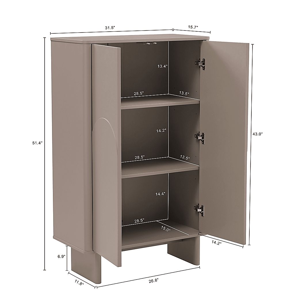 Ammons Brown Accent Cabinet - Thumbnail 5