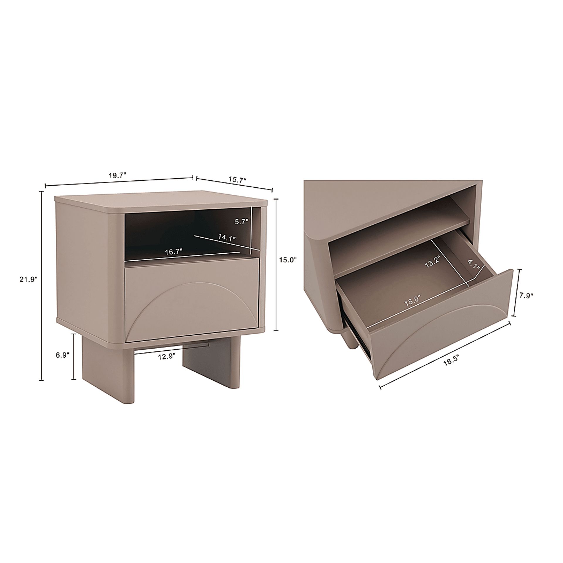 Ammons Brown Nightstand - Image 4