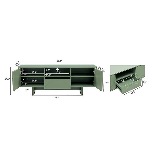 Ammons Green 59.5 in. Console - Thumbnail - Image 5