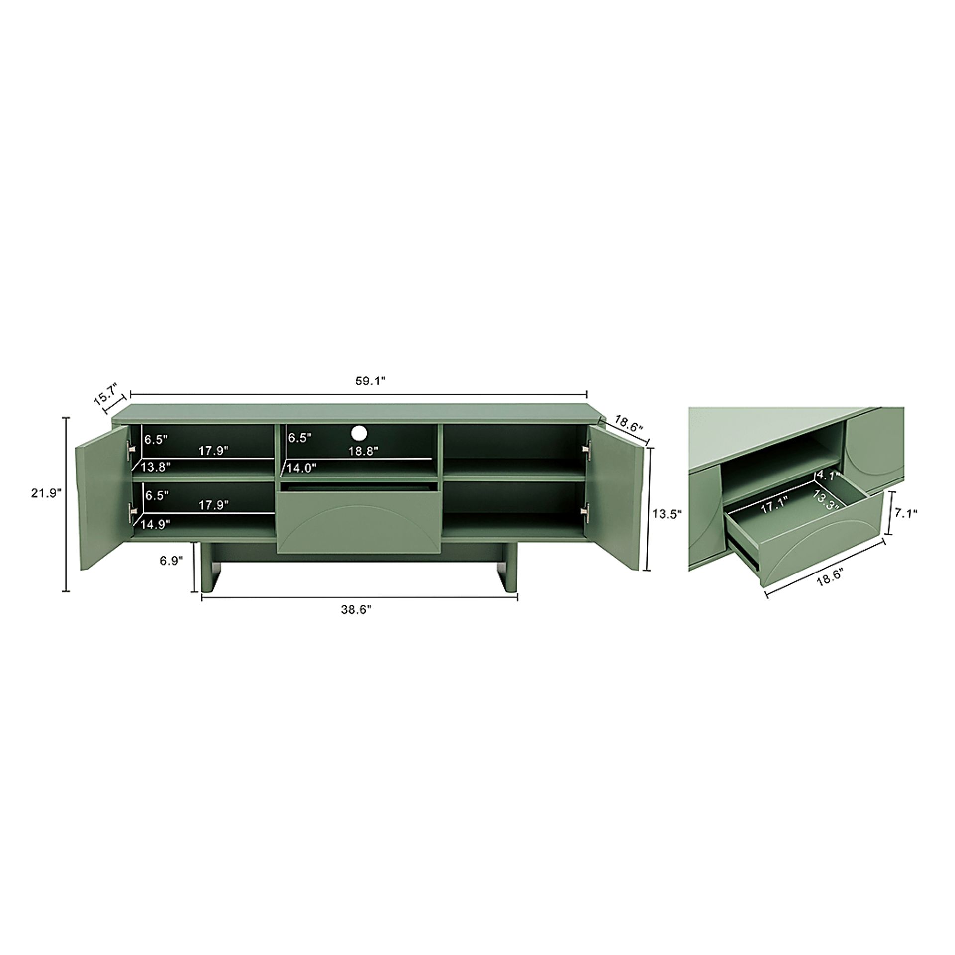 Ammons Green 59.5 in. Console - Image 5