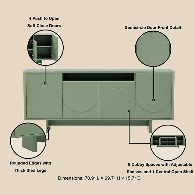 Ammons Green Sideboard - Thumbnail - Image 6