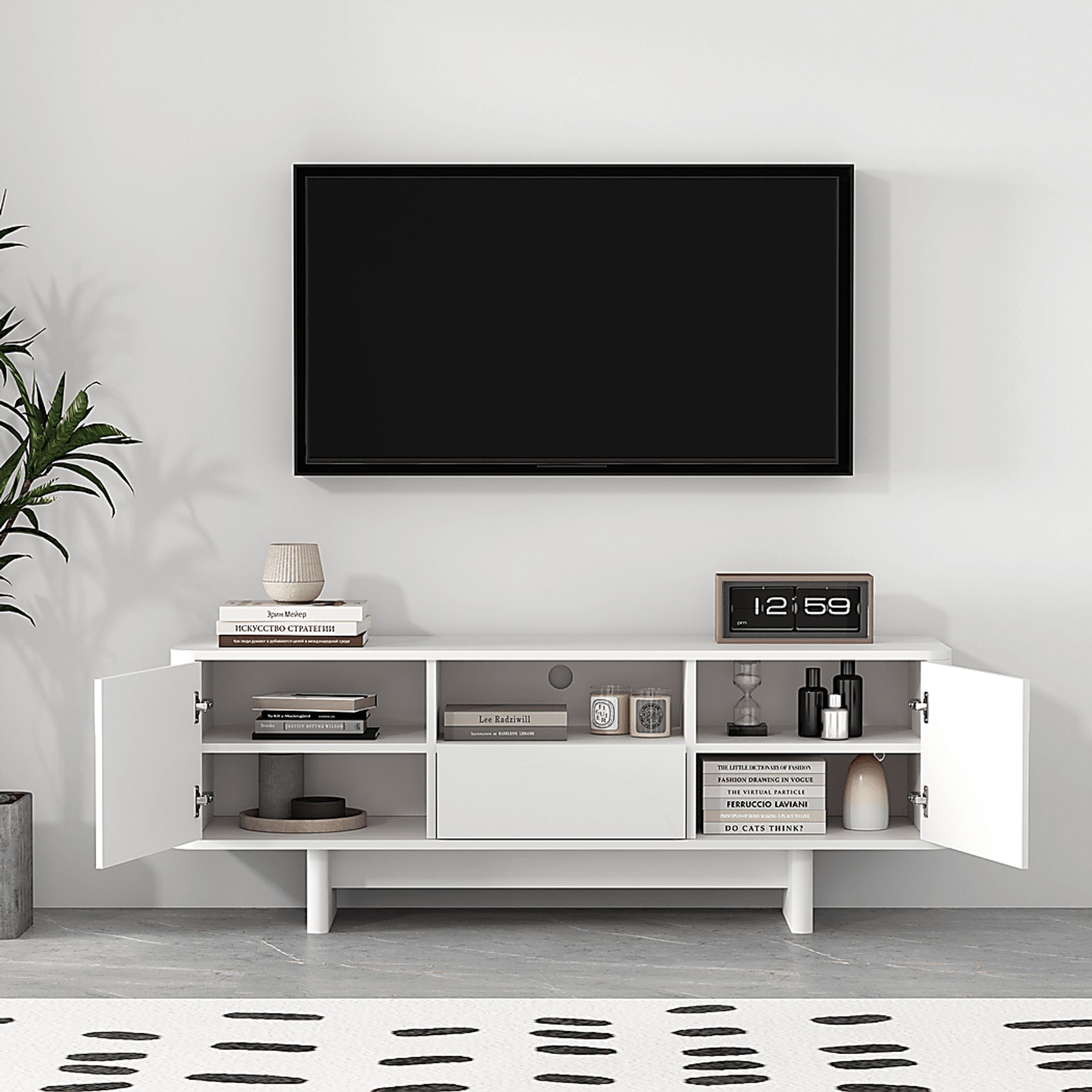 Ammons White 59.5 in. Console - Image 3