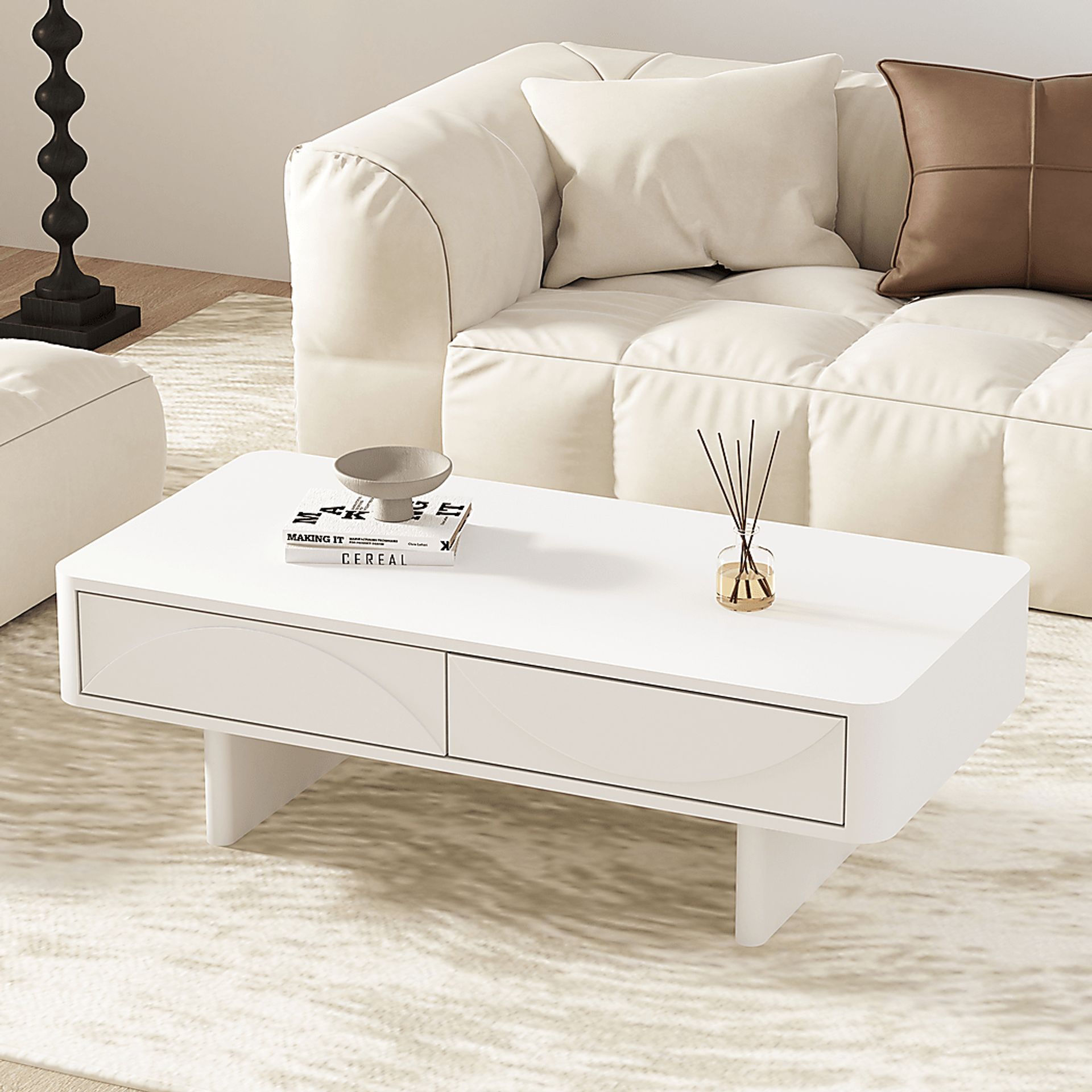 Ammons White Cocktail Table - Image 2