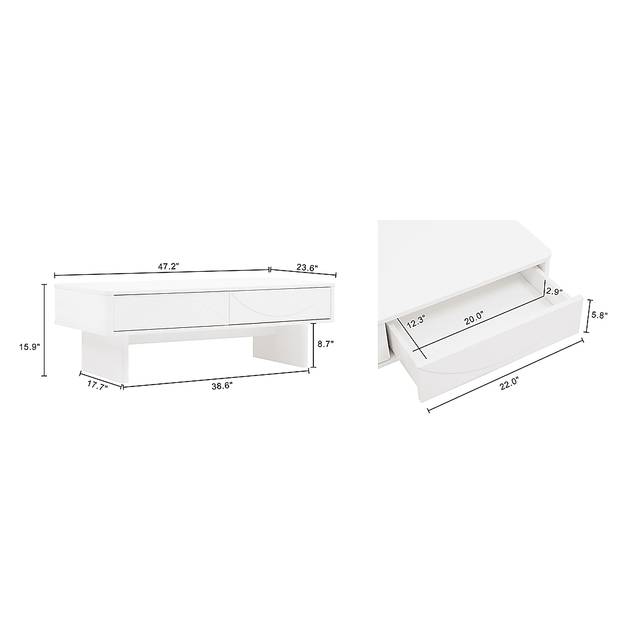 Ammons White Cocktail Table - Thumbnail - Image 4