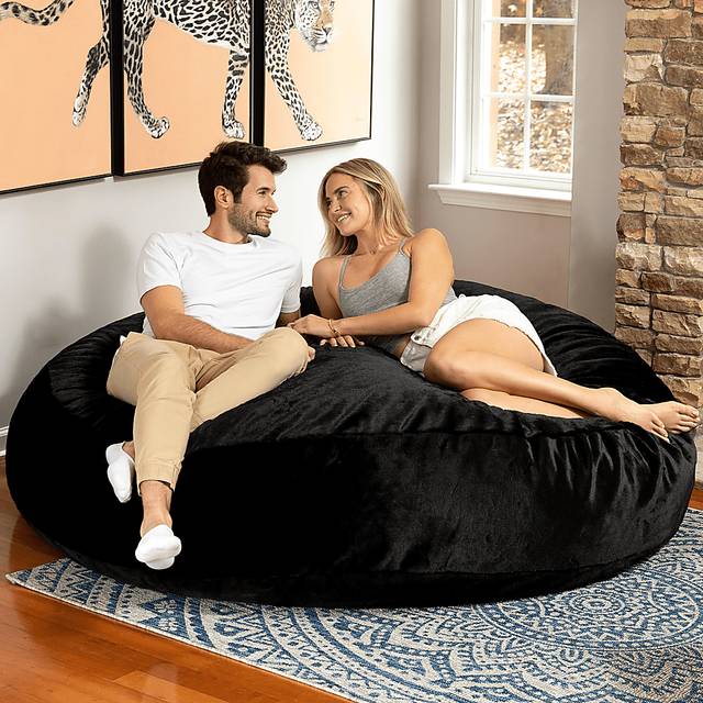Kids Amnons Black Bean Bag Chair - Thumbnail - Image 2