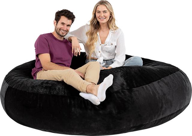 Kids Amnons Black Bean Bag Chair - Thumbnail - Image 4