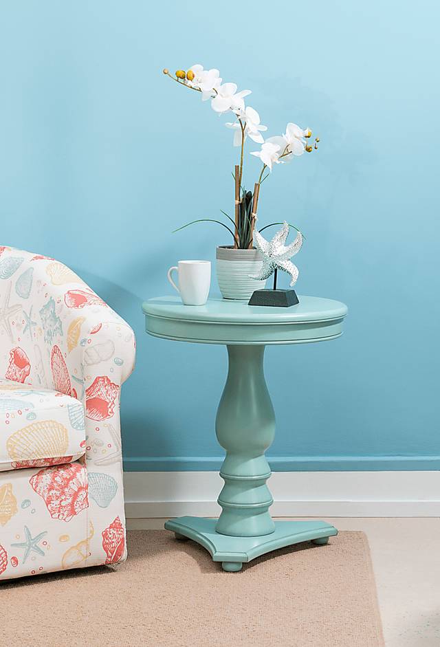 Amorette Blue Accent Table - Thumbnail - Image 4