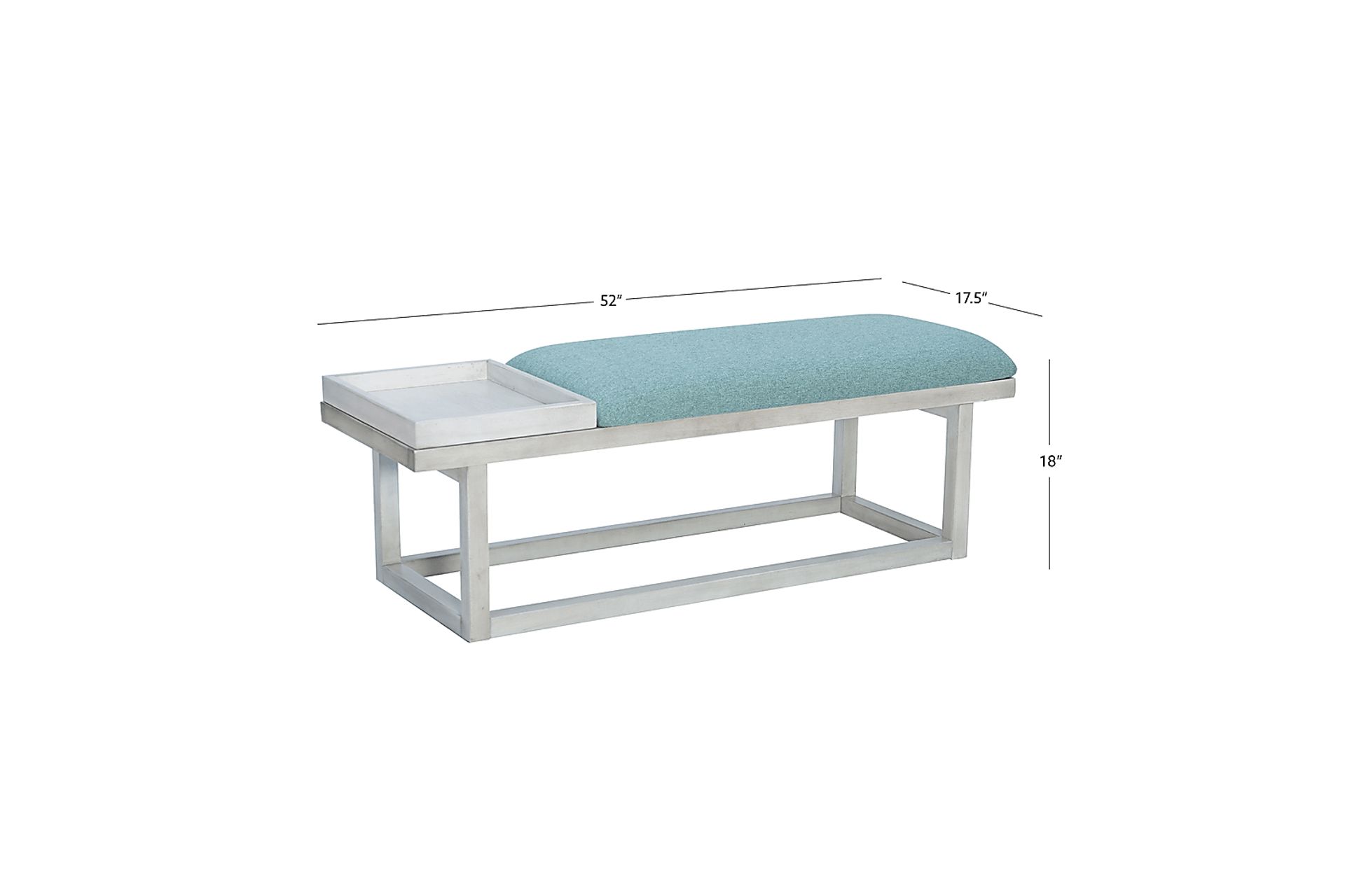 Amoroso White/Aqua Bench - Image 11