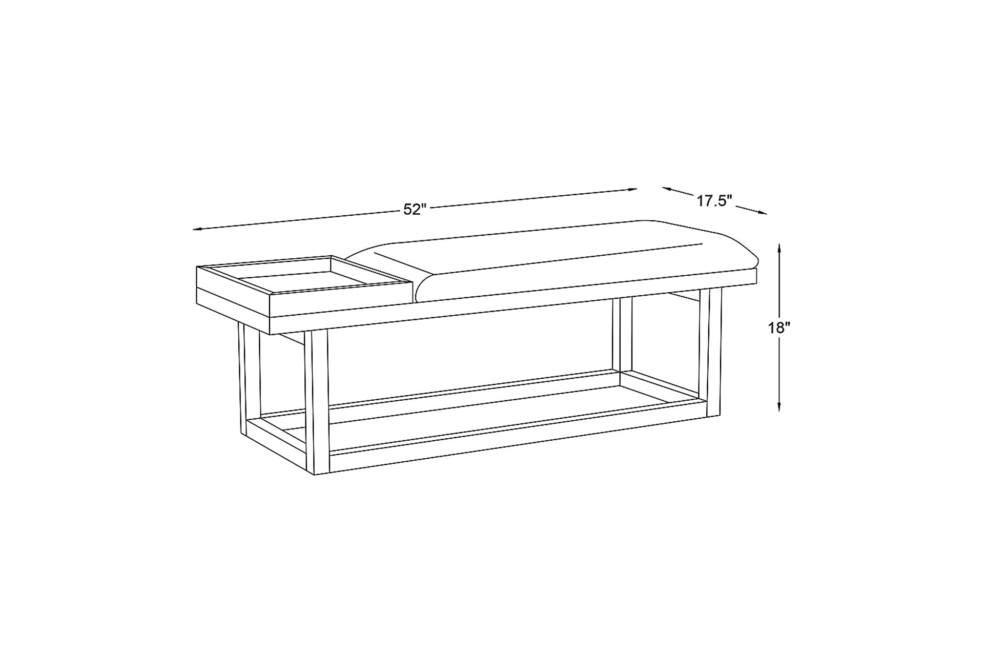 Amoroso White/Aqua Bench - Image 12