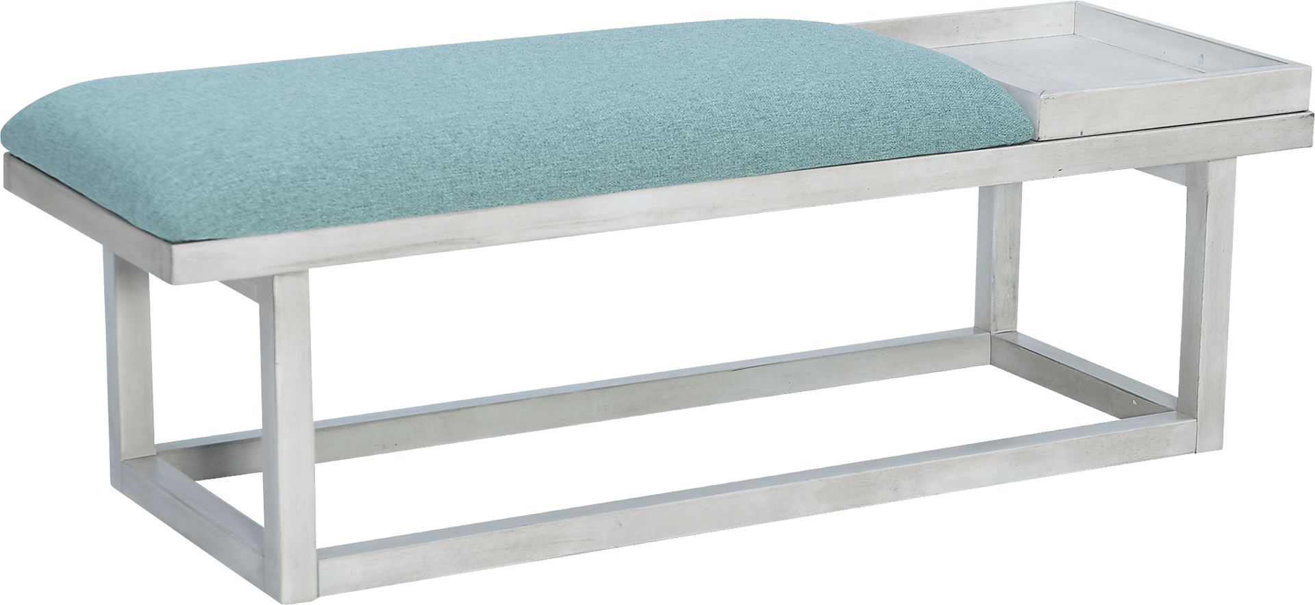 Amoroso White/Aqua Bench - Image 4