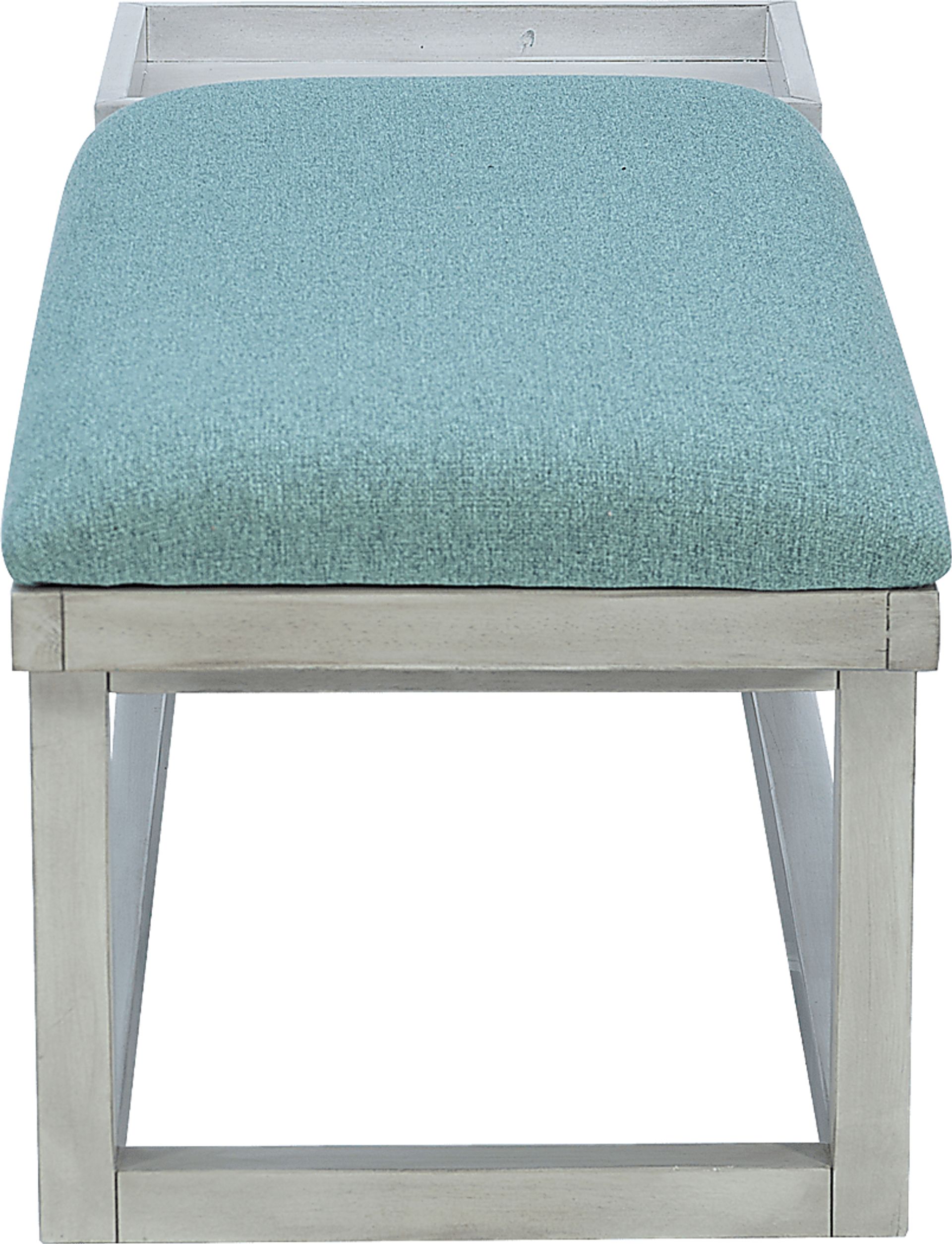 Amoroso White/Aqua Bench - Image 7