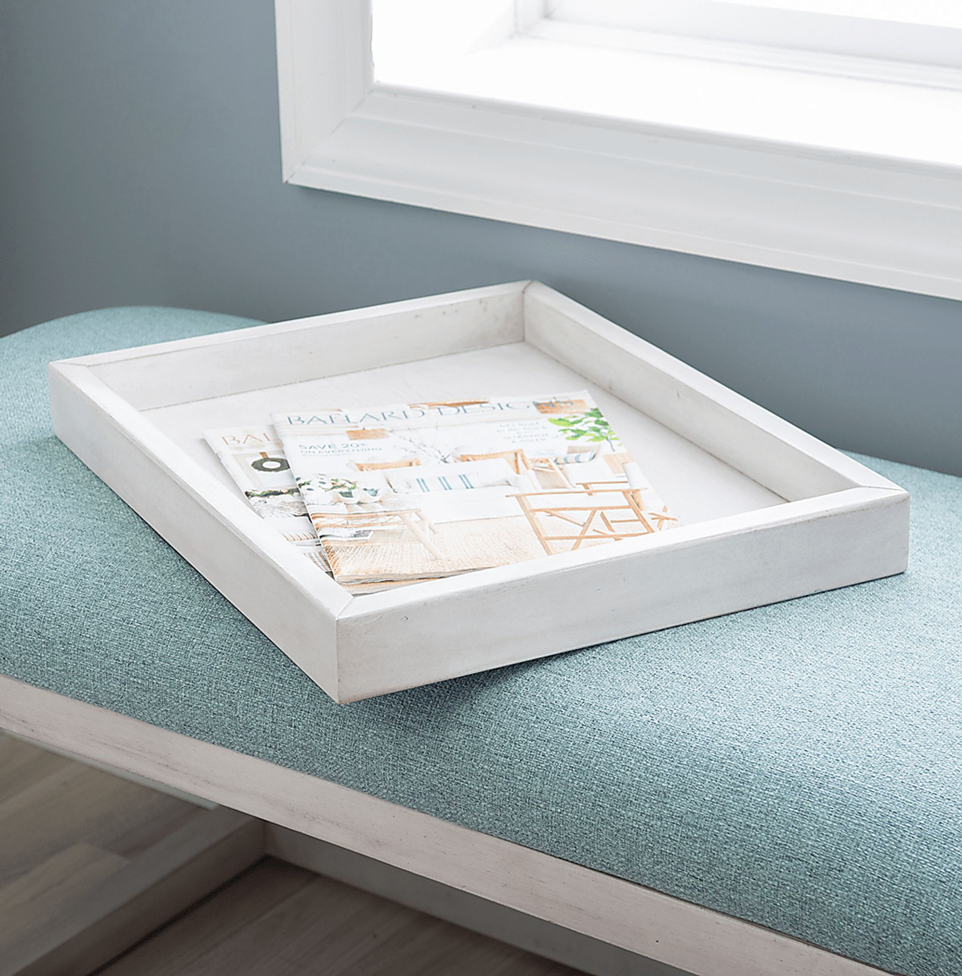 Amoroso White/Aqua Bench - Image 9