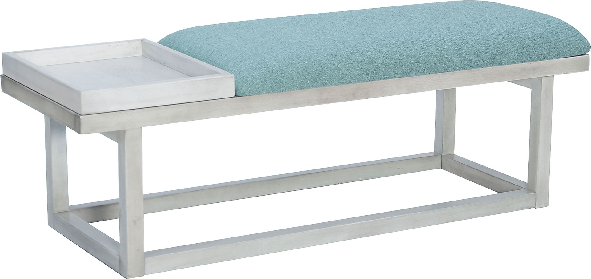 Amoroso White/Aqua Bench - Image 1