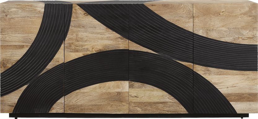 Amory Dark Brown 80 in. Credenza