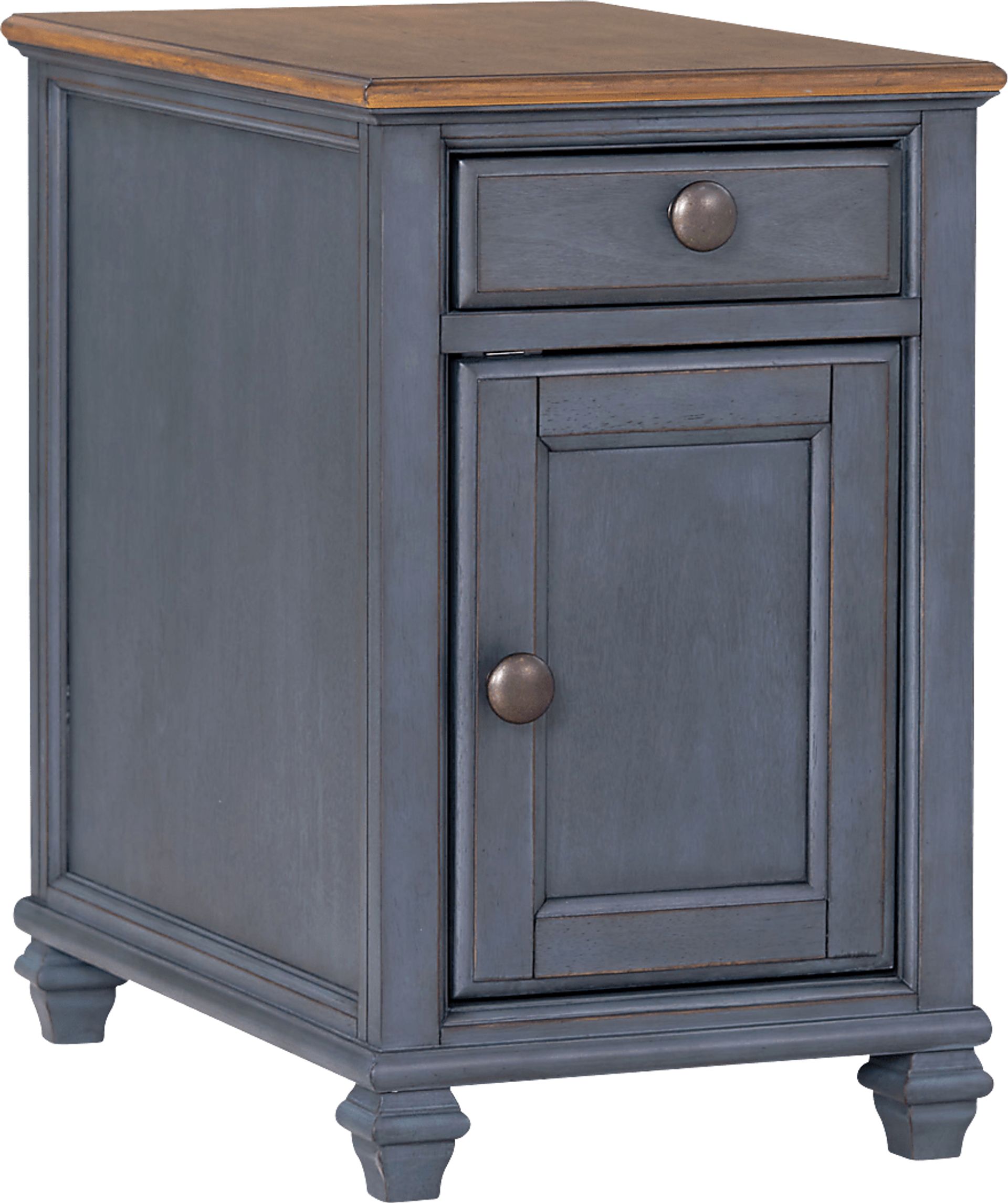 Amoyr Blue Chairside Table - Image 1
