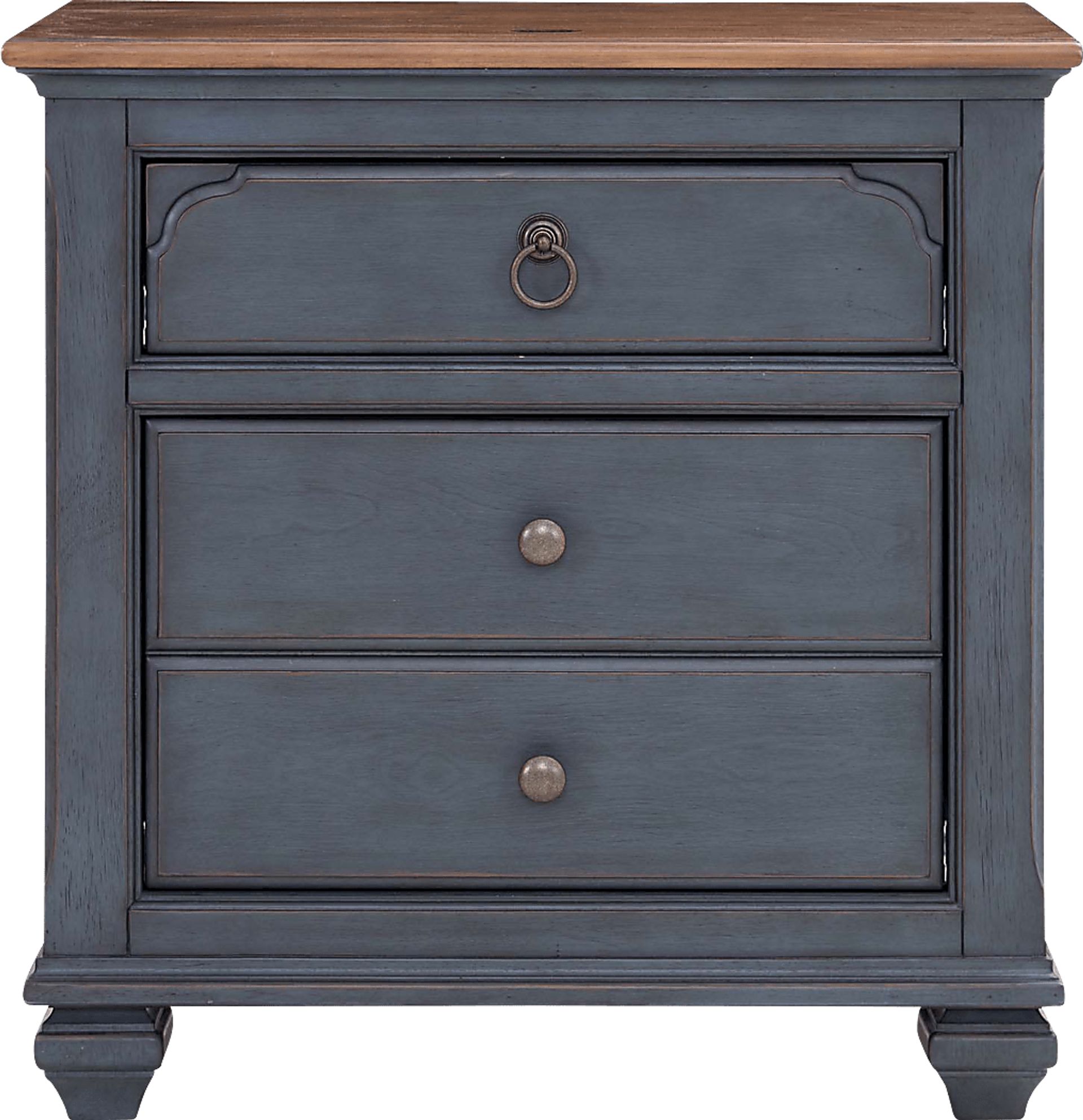 Amoyr Blue Nightstand - Image 1