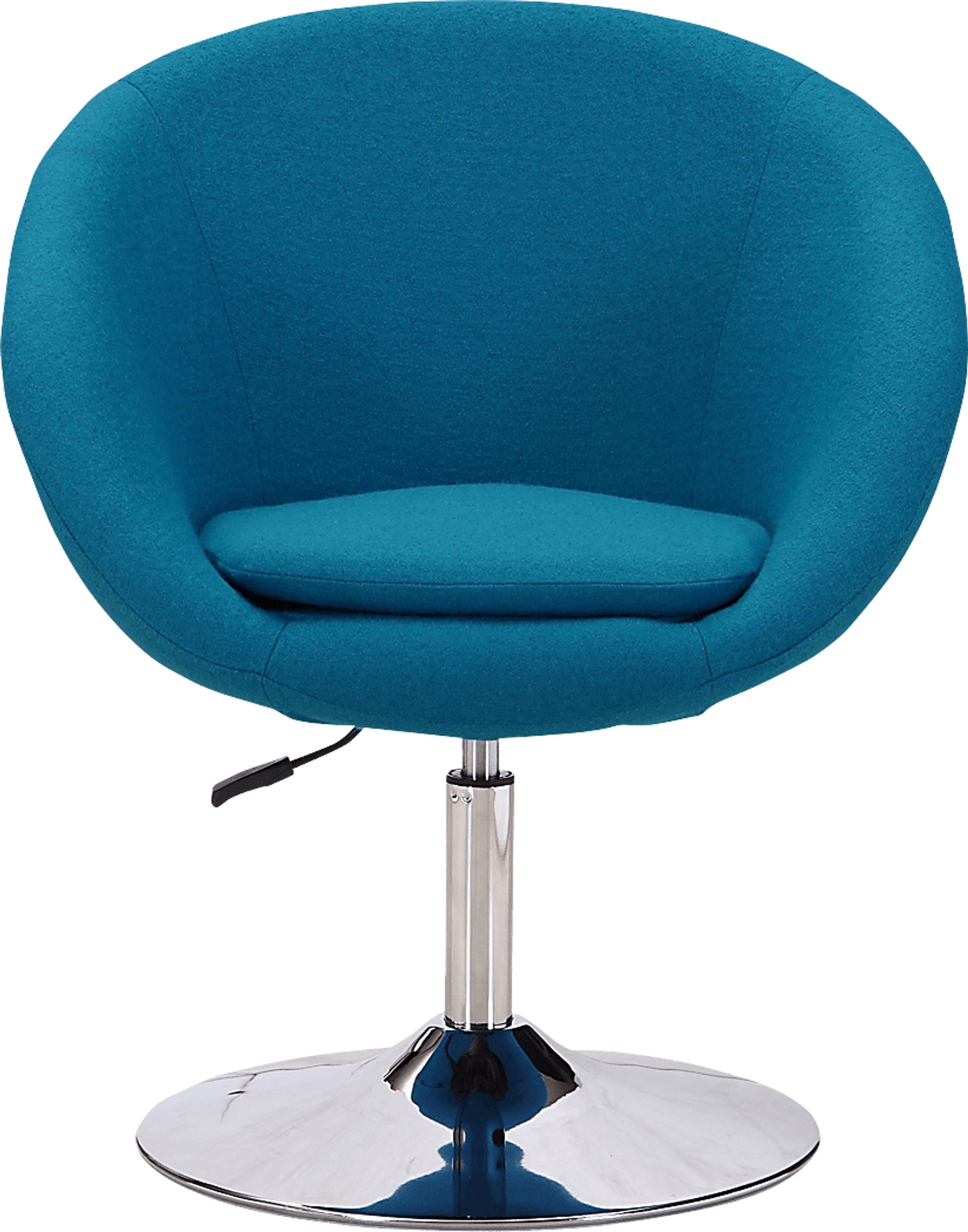 Amparoo Blue Swivel Accent Chair - Image 2