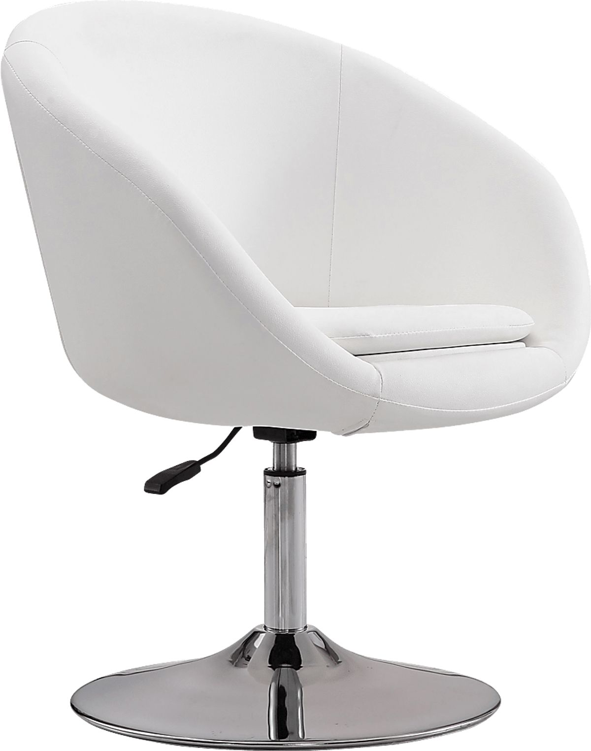 Verso Small Space White Fabric Accent Chair + Reviews